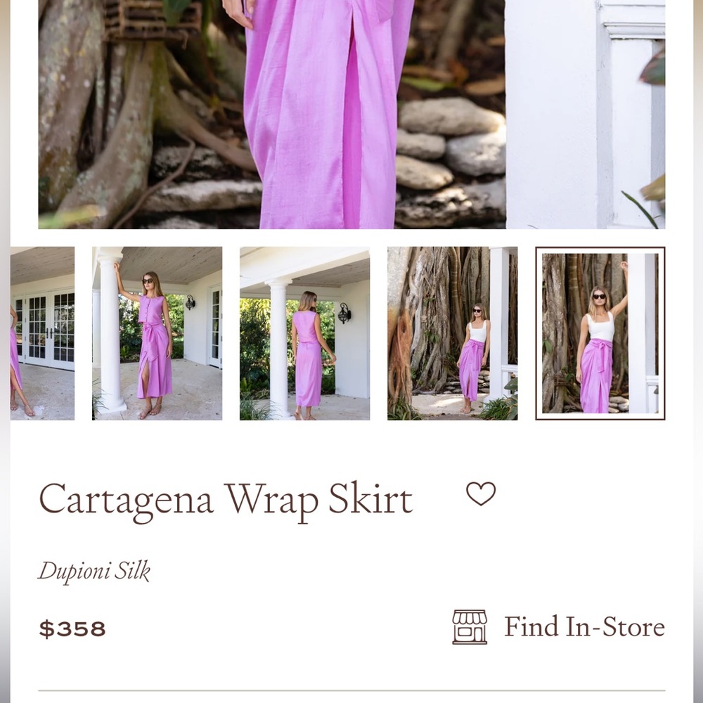 NWT Julia Amory Cartagena Wrap Skirt Dupioni Silk - Picture 2 of 14